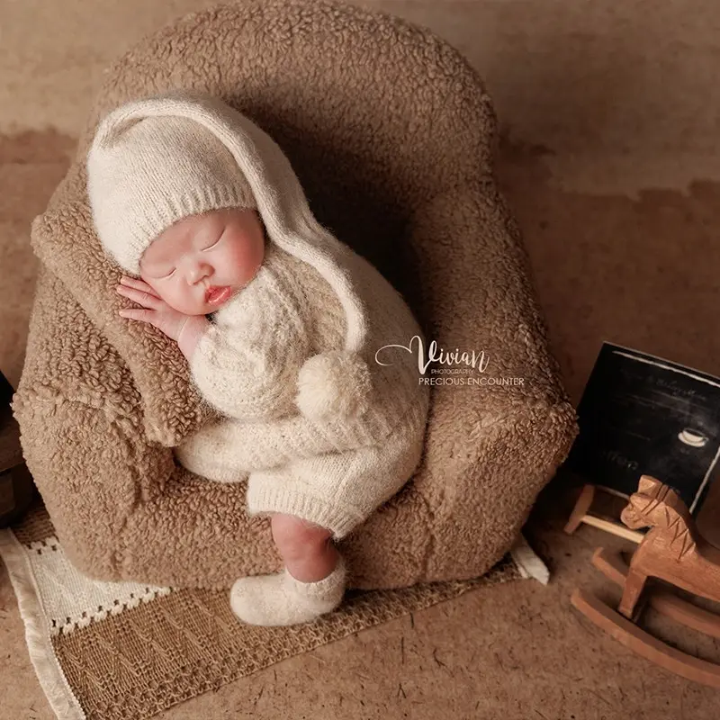 Vintage Coffee Knitted Theme Set - Newborn Photography Props - Image 5